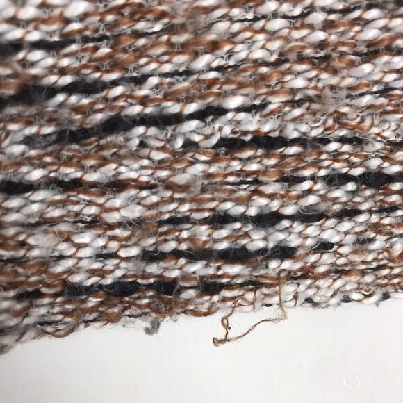 Ann Taylor Loft Sweater Boat Neck Brown White Black Marled Knit Pullover Small - Picture 3 of 7